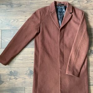 Selected Homme (Simons) Maroon Red Trench Coat, size M